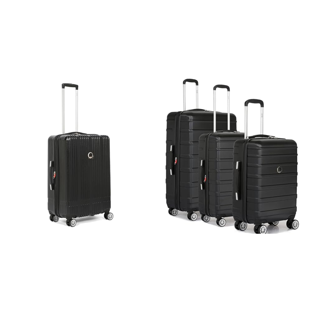 delsey paris IRINE 68 cms Medium Check-in Polycarbonate Hard Sided 8 Wheels and Expandable Spinner + Margot Trolley Bags Set of 3 Cabin, Medium & Large Luggage Premium Hardside Polycarbonate-picture-43
