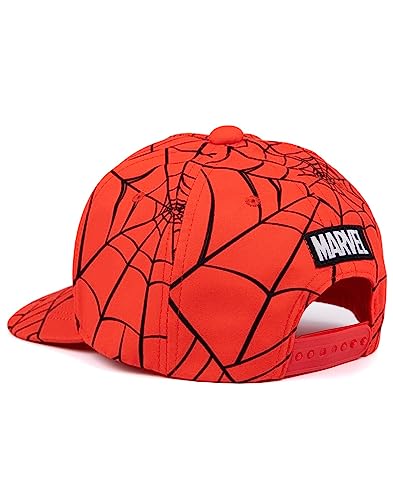 Marvel Spider-Man Kids Snapback Cap | Red Spider Web Summer Hat | Spiderman Superhero Graphic Cap | Adjustable Clasp Headwear3