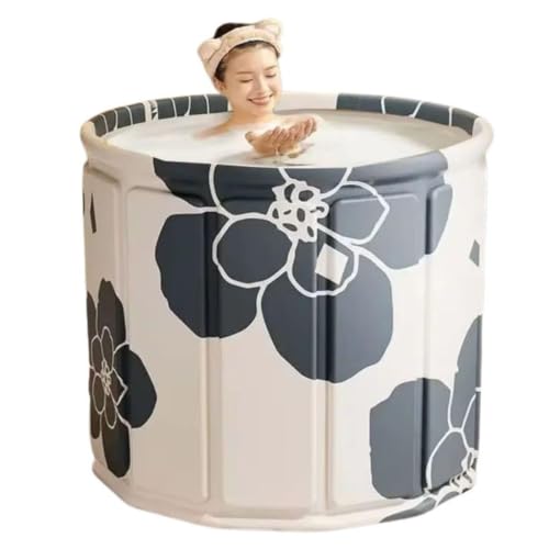 Image of YAGVIZ Foldable Bath Tub for Adult for Bathroom, SPA Bathtub for Home with Drainage Hole, Thickened Insulated Ice Bath Tub for Adults, Inflatable Bathtub for Hot and Cold Water