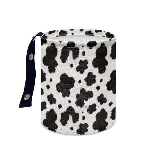 Image of Cow Car Trash Can - Cute, Portable,Collapsible Back Seat, Front Console, Floor, or Hanging Headrest Waste Basket Car Garbage Bag