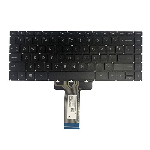 GinTai Laptop US Non - Backlit Keyboard Replacement for HP 14-cf 14-cf2021TU/ 14s-cf 14s-cf2046TU/ 14dk 14-dk1003dx 14-dk1023TX/ 14s-dk 14s-dk1055TX/ 14-df 14-df0135TX/ 14s-df 14s-df0156TU L23241-001