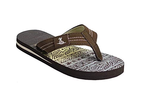 Image of REDVOLUTION New Boys' Beach Sandal TRIBAL Tattoo | Geometric Bali Flip-Flop Sandals
