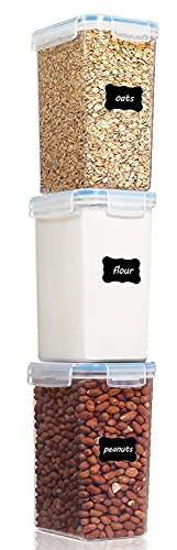 Image of Diablos Airtight Kitchen Storage Containers Set of 3-1500ml, Plastic Fridge Storage Container with Lock & Seal Lid, Blue