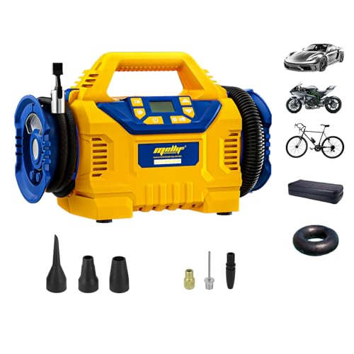 Mellif Tire Inflator Air Compressor for Dewa//MF 20V Battery（No Battery, Cordless Dual Function Inflator 160PSI Portable Air Pump with Digital Gauge for car Tires, Basketball, Air Mattresses