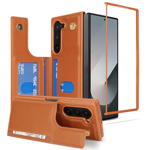 Étui portefeuille Samsung Galaxy Z Fold 6 avec porte-cartes et fermoir magnétique