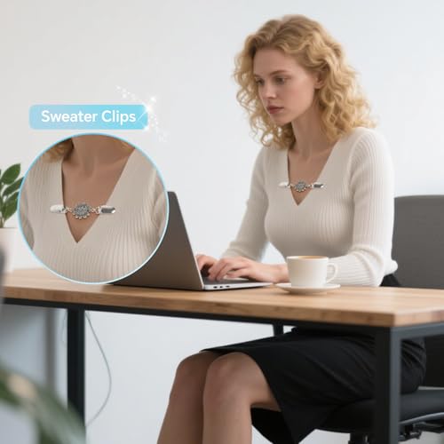 7 Pcs Cinch Clips for Women Clothing Retro Sweater Dress Clips Back Cinch Set Pant Waist Tightener 5