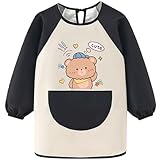 【Poche et attache】Le tablier peinture est doté d'une attache réglable au dos, offrant une protection et un confort optimaux pour diverses activités créatives, sans craindre que votre enfant grandisse trop vite. tablier de peinture enfant est doté d'une grande poche, idéale pour ranger pinceaux, crayons de couleur ou petits outils.