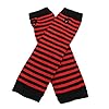 Vrouwen Lady Gestreepte Elleboog Handschoenen Warmer Gebreide Lange Vingerloze Handschoenen Elleboog Mittens Accessoires…