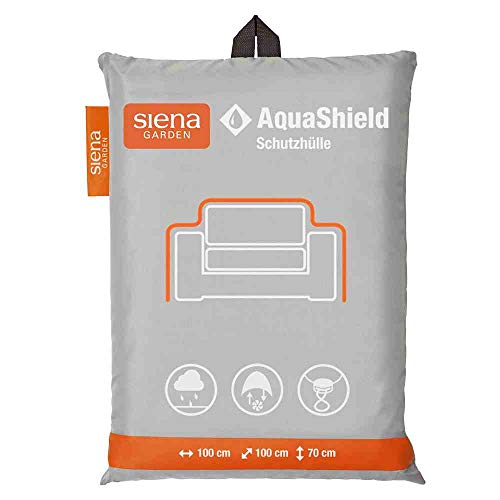 Siena Garden AquaShield Loungesesselschutzhülle, silber-grau, mit Active Air System, 100x100x70cm