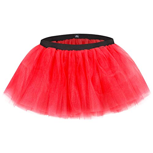 Gone For a Run Tutus for Women Adult - Fluffy Tulle Tutu Skirt - Running Costume - Neon Red