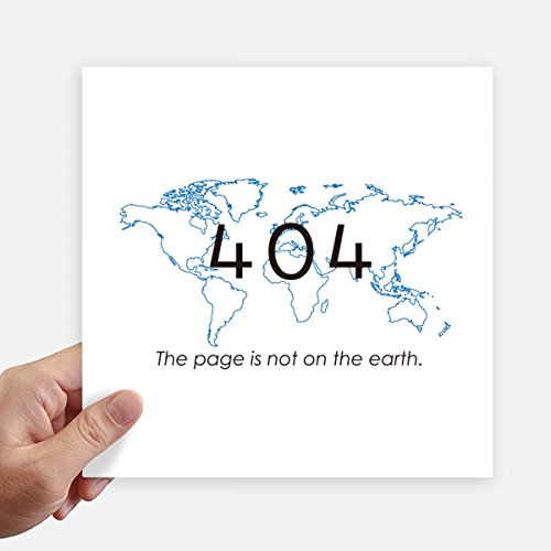 Sticker 404 pas sur terre de 20cm multicolore grand format pour deco