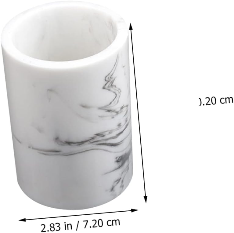 Marble Pattern Bathroom Gargle Cup Creative Toothbrush Holder for Toothpaste Makeup Brushes Rinsing and Drinking Stylish Marbling Design for Home Bathroom