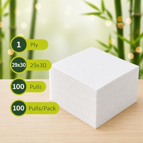 Image of Paper Napkins for Home 400 Sheets | Soft & Absorbent Tissue Paper Napkin for Office, Restaurants, Travel & Daily Use | 100 Sheets x 4 Packs | 30x30 cm Size