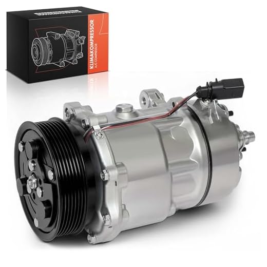 Frankberg Compresor de aire acondicionado con embrague Compatible con A3 8L1/8P1 Oct.avia I 1U2/1U5 Golf IV 1J1/1E7/1J5 Polo 6KV2/6KV5 Bo.ra C.a.d.d.y Galaxy Leon Toledo Replace# 1J0820805