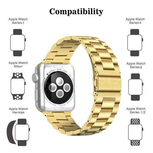 PUGO TOP Stainless Steel Band Compatible with Apple Watch Ultra 3-1(49mm)& Series 11-1 SE3-1(46/45/44/42/41/40/38mm) - Image 4