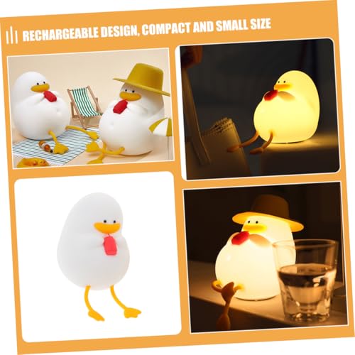 Lámpara de noche de silicona forma de pato Healeved recargable miniatura 6