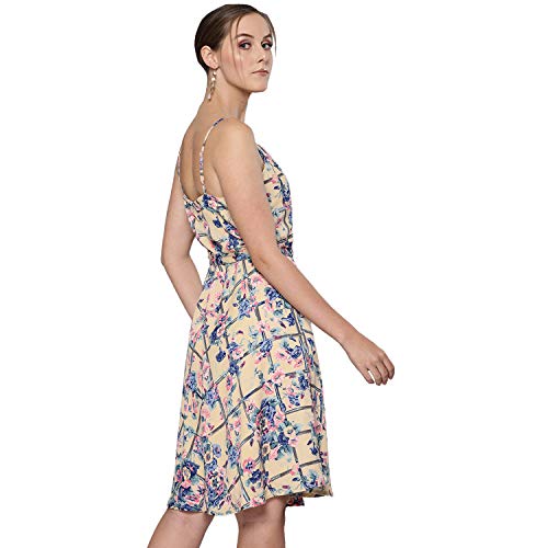 Image of Carlton London Women's Polyester A-Line Knee-Length Casual Dress