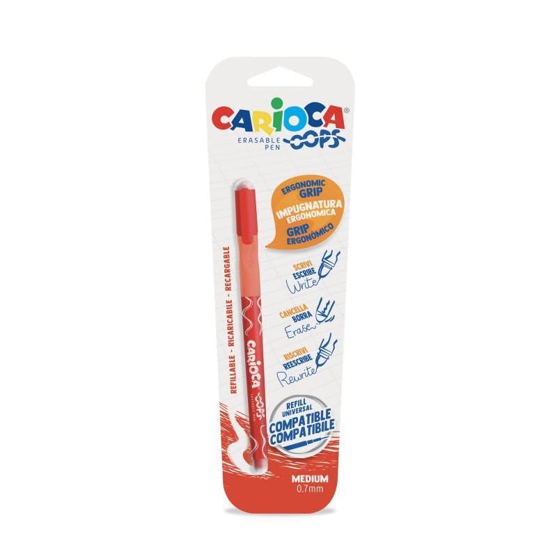 CARIOCA Penna cancellabile oops rosso 0.7mm