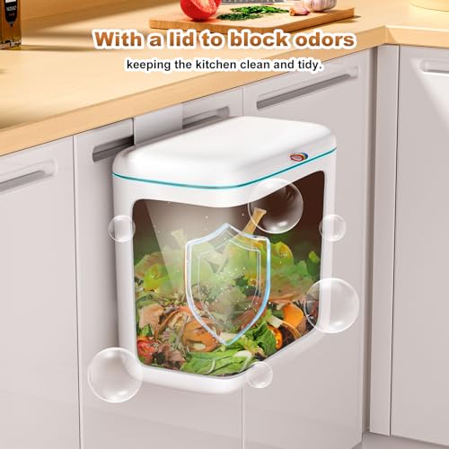 funest 2.6 Gallon Compost Bin Kitchen for Counter Top or Under Sink, Hanging Trash Can for Kitchen/RV/Bathroom/Office/Camping funest 2.6 Gallon Compost Bin Kitchen for Counter Top or Under Sink, Hanging Trash Can for Kitchen/RV/Bathroom/Office/Camping - Image 3