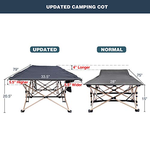 REDCAMP-Oversized-Camping-Cots-for-Adults-500lbs-335-Extra-Wide-Tall-Sleeping-Cots-Heavy-Duty-XL-Cots-Portable-for-Outdoor-Indoor-Office-Dark-Grey