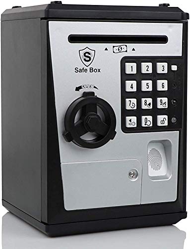 Toy Safe Box with Fingerprint Lock, Coin Savings Bank