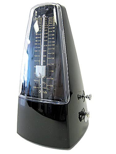 Métronome traditionnel noir à balancier mécanique précis sans pile