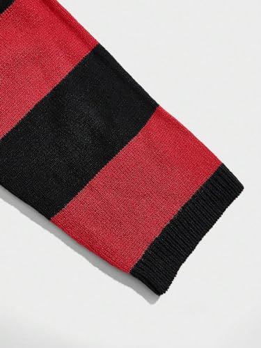 Men's Pullover Sweater Striped Colorblock Drop Shoulder Round Neck Sweaters3