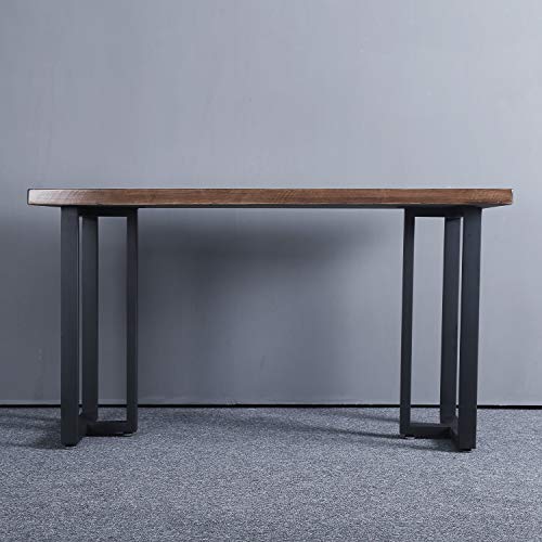 Image of MBQQ Furniture Legs 28 inchHeight 17.7 inchWide Rustic Decory T Shape Table Legs,Heavy Duty Metal Desk Legs,Dining Table Legs,Industrial Modern, DIY Iron Bench Legs