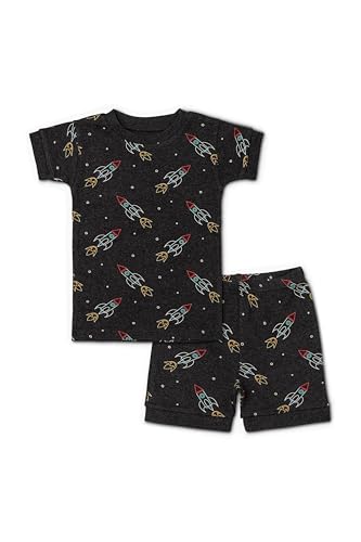 Image of monica + andy unisex-baby Organic Two-piece Shorty Pajama Set