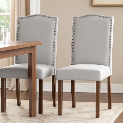 DUMOS Esszimmerstühle 2er Set, Elegant und Schön Modern Stühle Esszimmer, Pu-Leder Gepolstert küchenstühle, Esszimmerstuhl Geeignet für Küche, Wohnzimmer, Schlafzimmer (Grau) DUMOS Esszimmerstühle 2er Set, Elegant und Schön Modern Stühle Esszimmer, Pu-Leder Gepolstert küchenstühle, Esszimmerstuhl Geeignet für Küche, Wohnzimmer, Schlafzimmer (Grau)