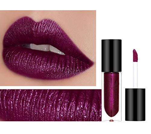 Sparkly Lipstick Colorful Makeup Glitter Metallic Lip Gloss Liquid Lipgloss Purple
