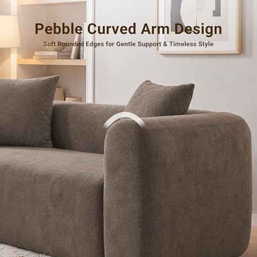 Image of Claiks 142 inch Cloud Boneless Couch, Modular Sectional, Light Grey