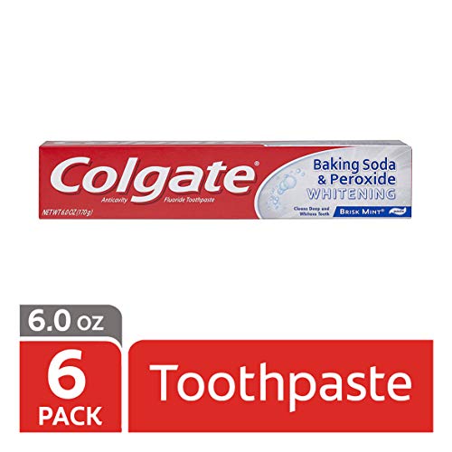 Colgate Baking Soda and Peroxide Whitening Toothpaste,2.5 ounce(pack of 6)