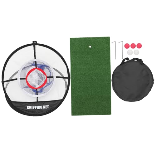 KICHOUSE 1 Set Portable Golf Chipping Practice Net Kit Lightweight Training Net for Use Distance Accuracy Durable Skill Levels