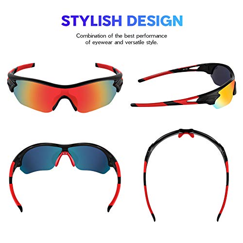 Image of BEACOOL Polarized Sports Sunglasses for Men Women Youth Baseball Cycling Running Driving Fishing Golf Motorcycle TAC Glasses