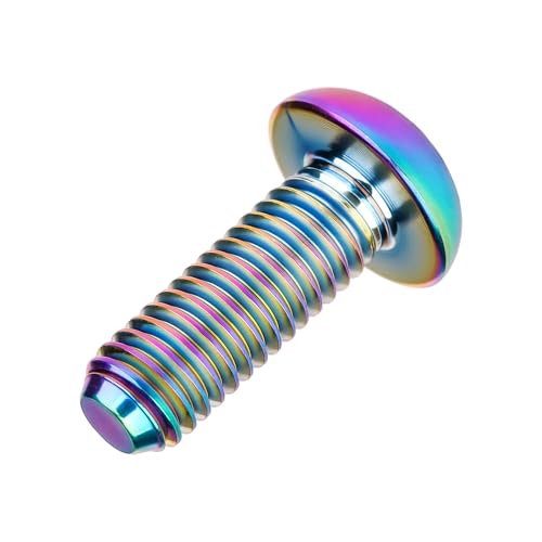 Image of Titanium Bolt M3 8 10 12 15mm Allen Key Head Screws for Bicycle Pack of 4 (Rainbow, M3x15mm)