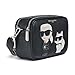 KARL LAGERFELD Women's Maybelle Choupette Crossbody, Solid Black, One Size