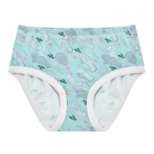 Girls' Underwear Blue Manatee Cotton Stretch Comfort Toddler Panties