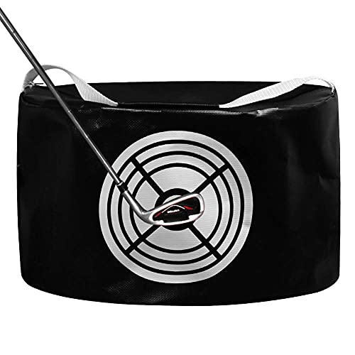 Image of Scott Edward Golf Smash Bag Golf Impact Bag, Power Smash, Hitting Poket, Swing Training Aids, Practice Tool. Waterproof Durable PVC Fabric (Black)