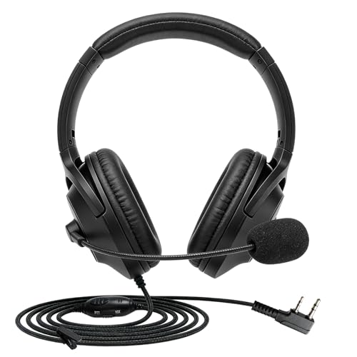 Casque WODASEN micro perche PTT VOX 2 broches pour Baofeng UV-5R BF-888S Kenwood