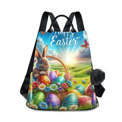 Sac à dos femme lapin de Pâques sac de voyage arrière antivol zippé