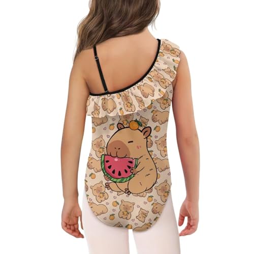 Girls Swimsuits Size 3-14 One Piece Cute Summer Bathing Suit with Strap Casual Ruffle Swimwear for Beach Vacation3