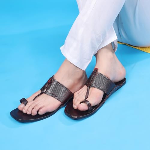 Image of Kolhapuri Chappal for Men| Kolhapuri Slippers for Men| kolapuri chapal Men| Leather Slippers for Men| Leather Chappal for Men-AB-Parent A13