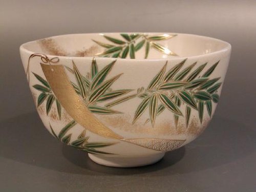 色絵七夕画 相模竜泉 京焼 共箱 抹茶碗 Amazon.co.jp: 茶道具 抹茶茶碗 色絵 七夕画 （五山）、京焼 相模竜泉