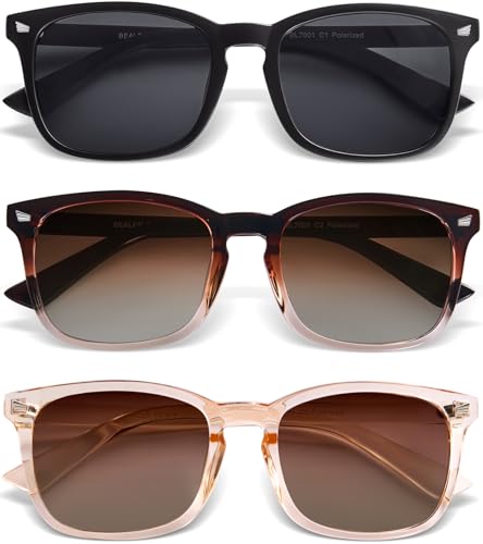 BEALER Polarized Sunglasses for Women Trendy Rectangle Sun Glasses Womens Classic Retro Shades UV400 Protection3