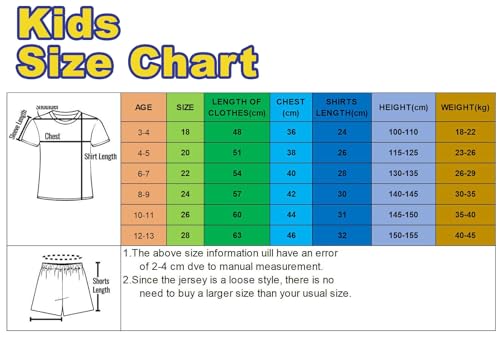 BananaHome Football Jersey Set for kids, Soccer Jersey Tracksuits Football Training Shirt Uniforms Sport Specific Clothing for Boys Girls Youth