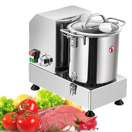 Picadora de verduras eléctrica multifuncional, 6L/9L/15L,picadora de carne comercial de acero inoxidable,velocidad ajustable,Robot de cocina profesional,para papas, cebollas, jengibre y col,6L