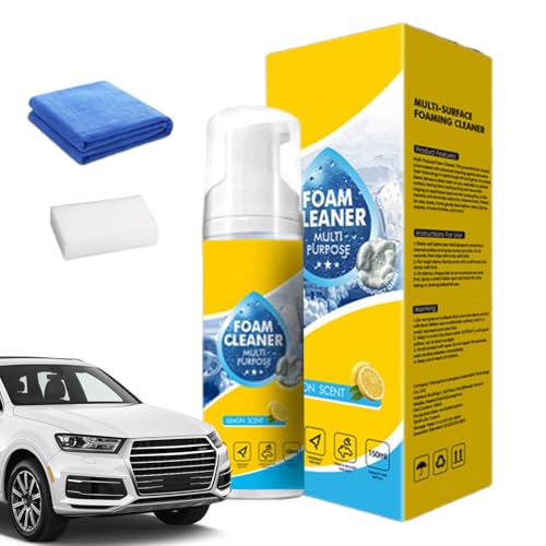 Espuma para coche | Cleaner de de tela de 150 ml | Panel de tablero de asientos de solución de limpieza - Cleaner de espuma versátil para detallado del automóvil Sofá de motocicleta de varilla d