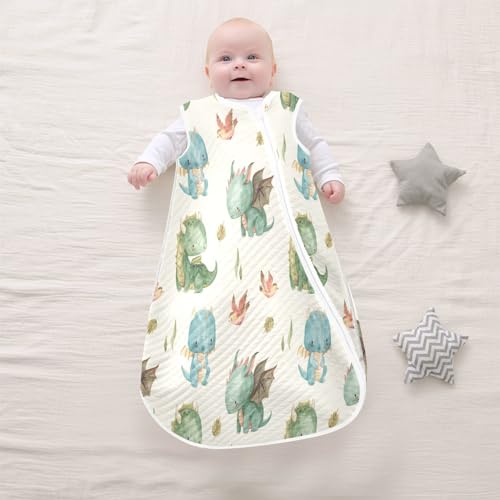 Image of Kigai Baby Sleep Sack Cute Dragon Unisex Wearable Blanket Sleeping Bag Soft Swaddle Transition with 2-Way Zipper
