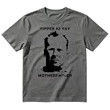 Mens Fashion Yippee Ki Yay Short Sleeve T-Shirt H-a.r.d Cute Graphic D-i.e Tshirts Dark Heather Grey